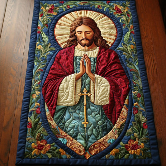 Pray Jesus WY2605031CL Quilted Table Runner