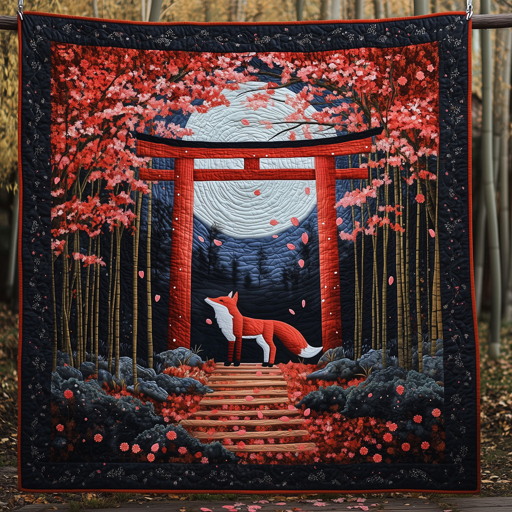 Fox Standing Beneath A Red Torii Gate LT2309009CL Quilt