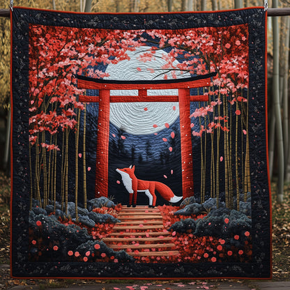 Fox Standing Beneath A Red Torii Gate LT2309009CL Quilt