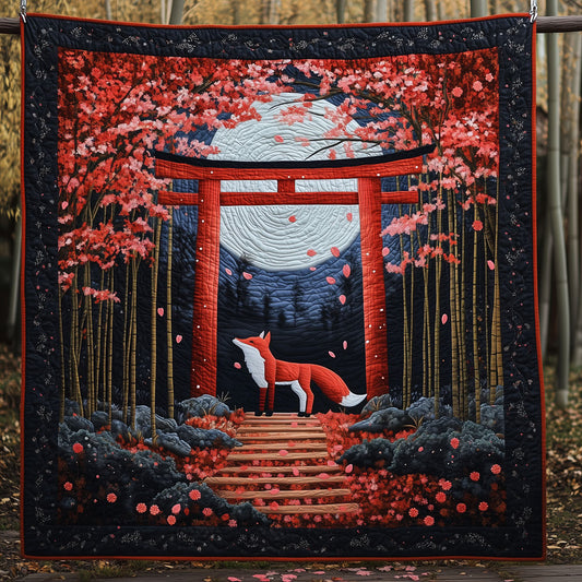 Fox Standing Beneath A Red Torii Gate LT2309009CL Quilt