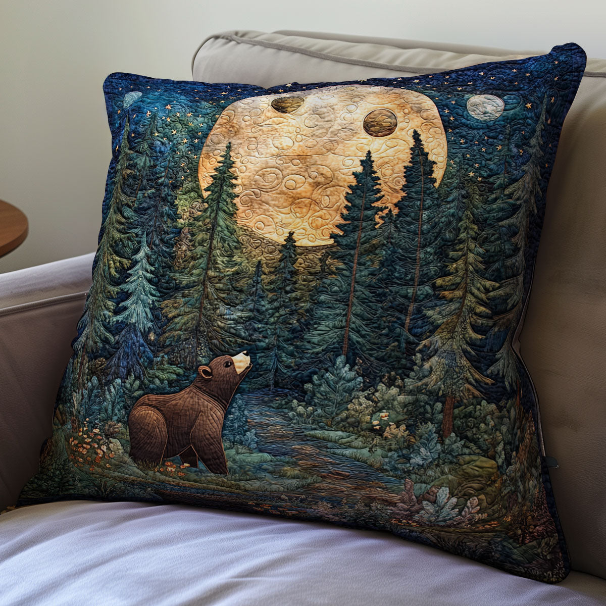 Bear In Forest WX2201097CL Quilt Pillow Case