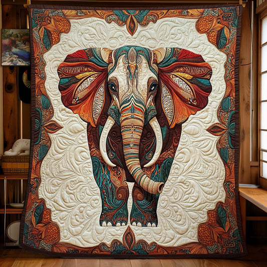 Patchwork Elephant Portrait WY3112030CL Quilt