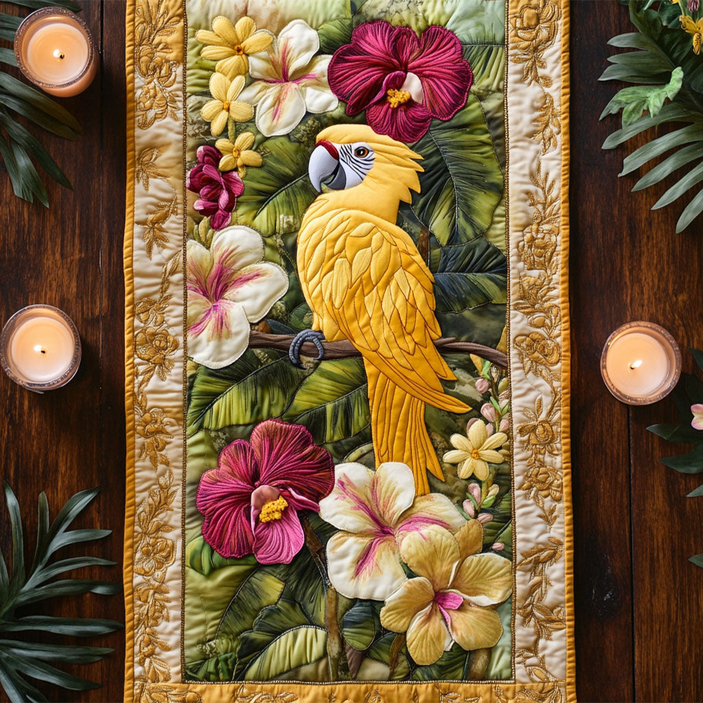 Orchid Parrot CM1305021CL Quilted Table Runner