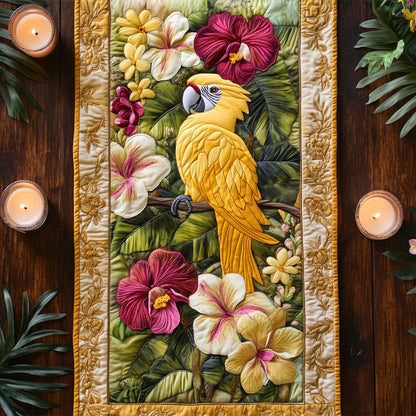 Orchid Parrot CM1305021CL Quilted Table Runner