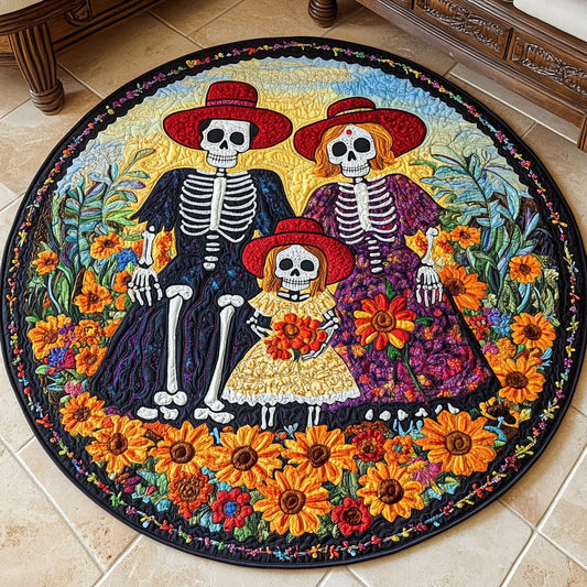 Family Time DH1010038CL Quilted Round Mat