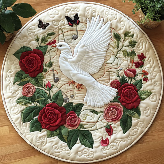 Dove Symphony CW0406007CL Quilted Round Mat