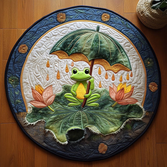 Rainy Lily Pad WY0306022CL Quilted Round Mat