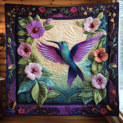 Hummingbird Bloom Glory CW2708032CL Quilt