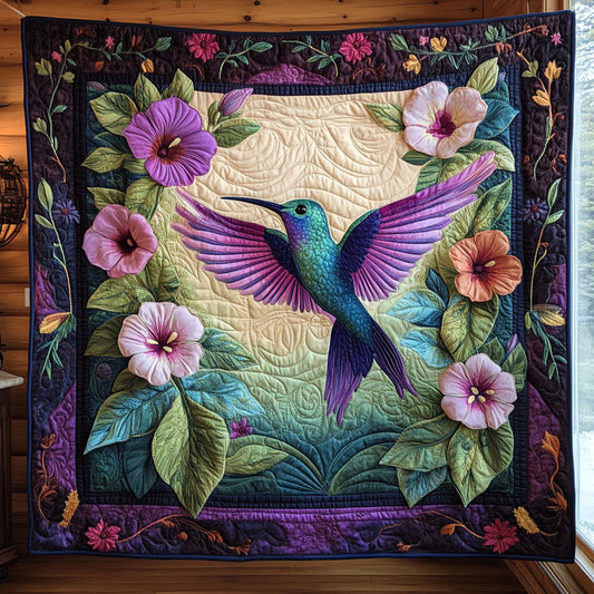 Hummingbird Bloom Glory CW2708032CL Quilt