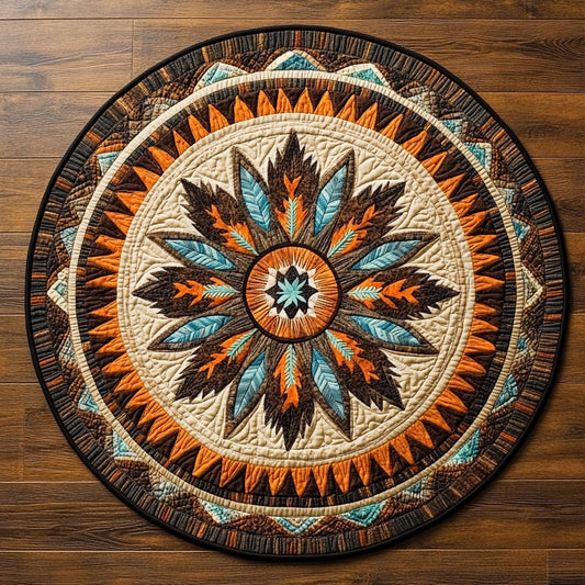 Native Pattern WX1205023CL Quilted Round Mat