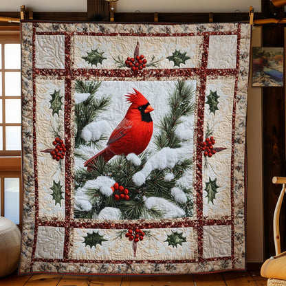 Snowy Cardinal WN2002040CL Quilt