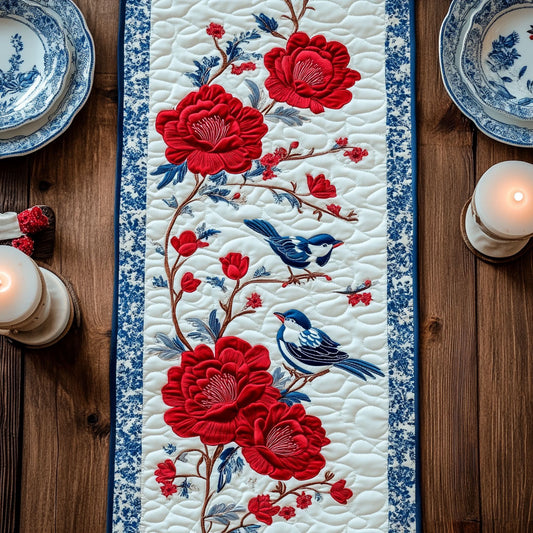 Blooming Bird CW1005056CL Quilted Table Runner