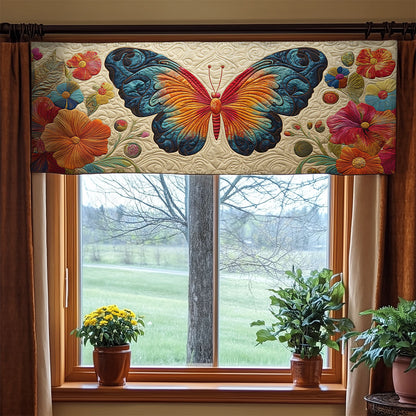 Butterfly Flower WX1405003CL Quilted Valance