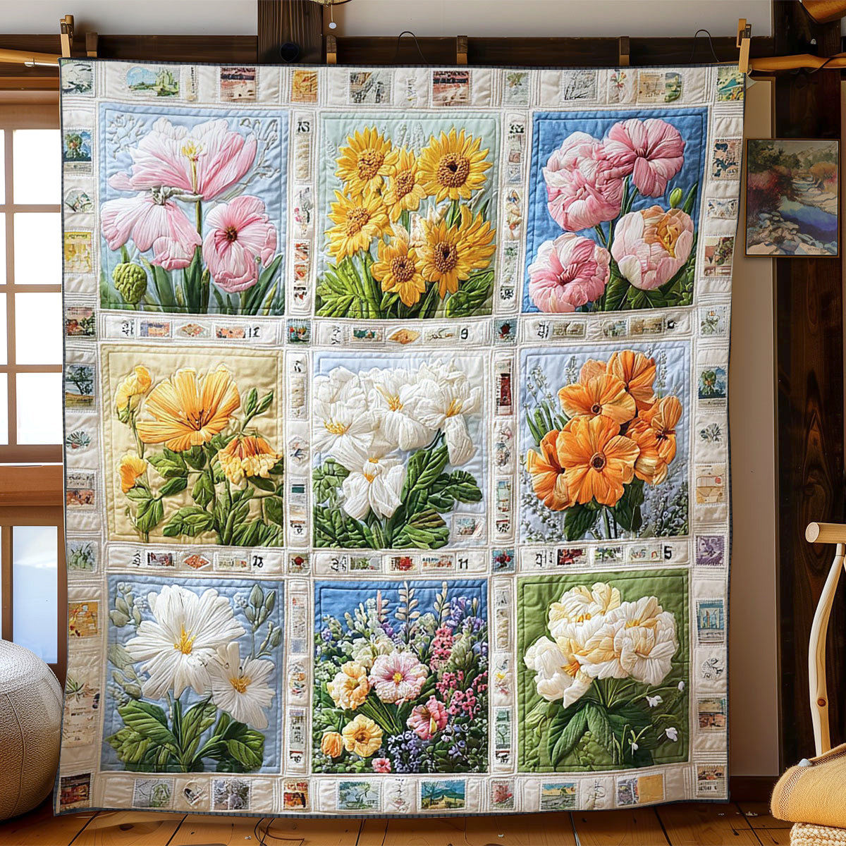 Flower Garden CW1301094CL Quilt