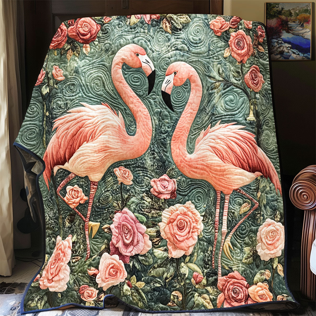 Flamingo Floral WX0303075CL Quilt