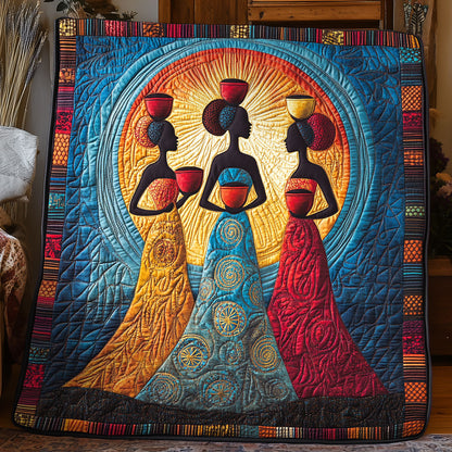 Three African Woman WX0406052CL Quilt