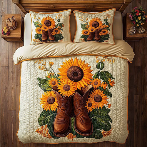 Sunflower Cowboy Boots WY2006027CL Duvet Cover Set
