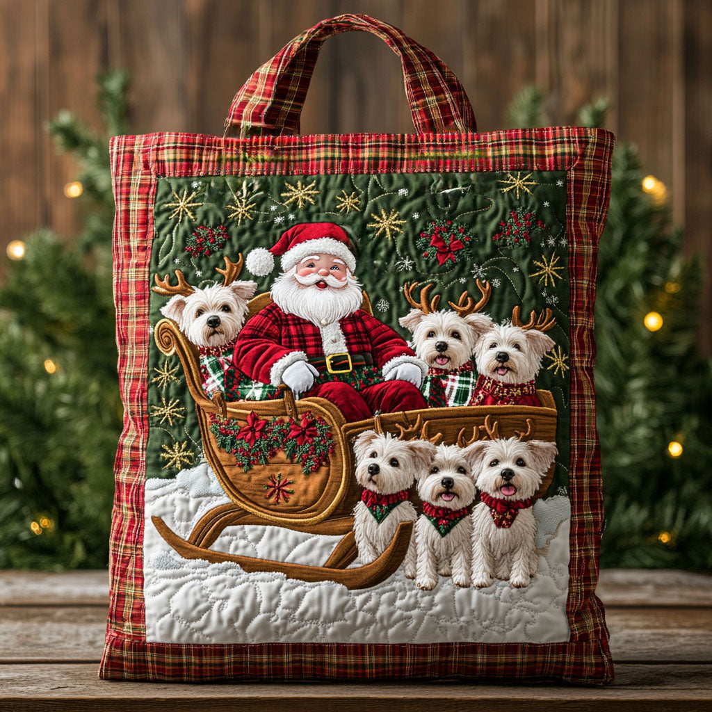 Terrier Noel Journey WN1211117CL Quilted Tote Bag