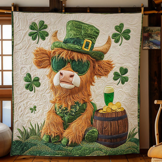 Highland Cow Patrick's Day WN2712029CL Quilt