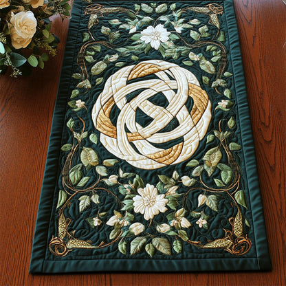 Celtic In Forest WY3004012CL Quilted Table Runner