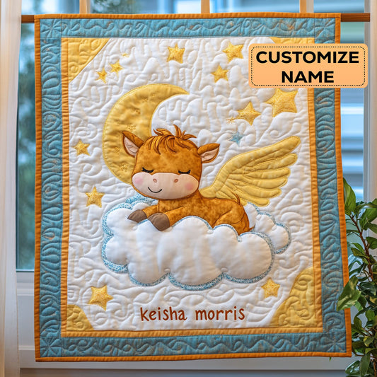 Angel Moo CP1807030CL Personalized Baby Quilt