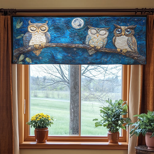 Owl Night WX2003103CL Quilted Valance