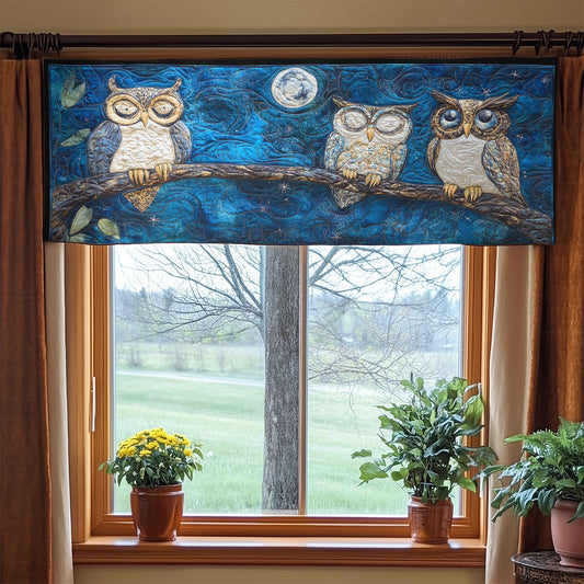 Owl Night WX2003103CL Quilted Valance