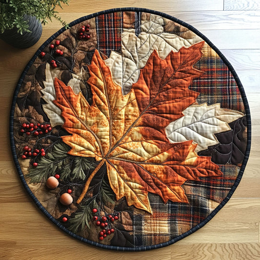 Autumn Leaf CW0107003CL Quilted Round Mat