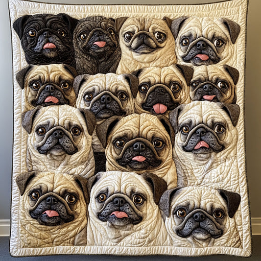 Pug Parade CP1411013CL Quilt