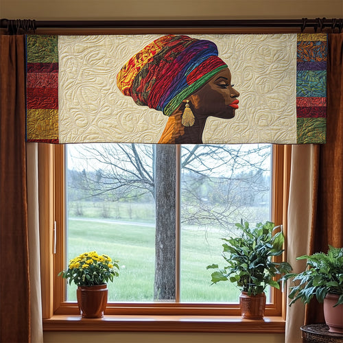 African Woman WX2205002CL Quilted Valance