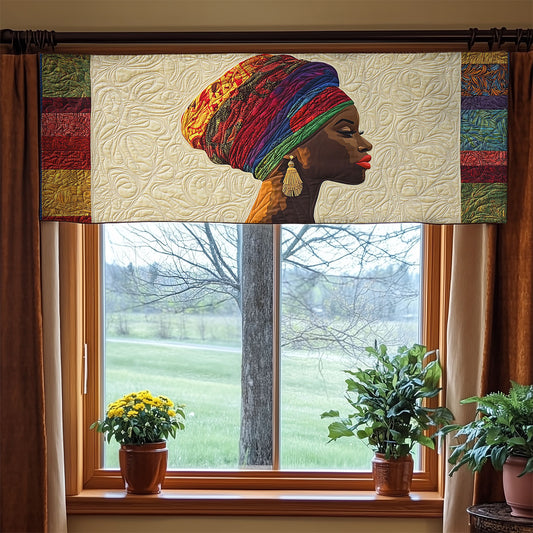 African Woman WX2205002CL Quilted Valance