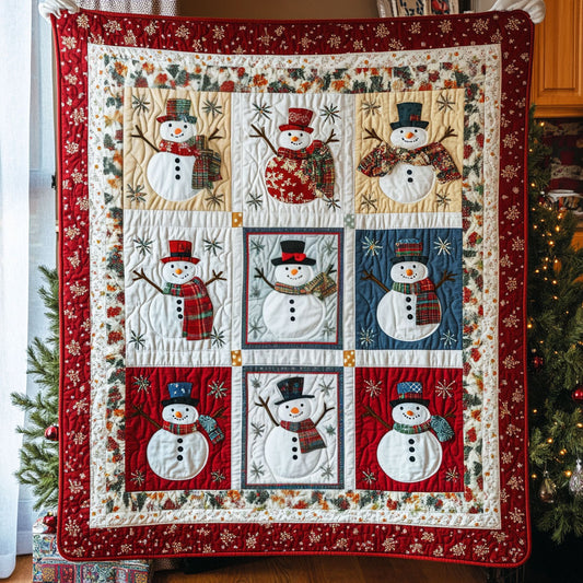9 Happy Snowmans DH2009025CL Quilt