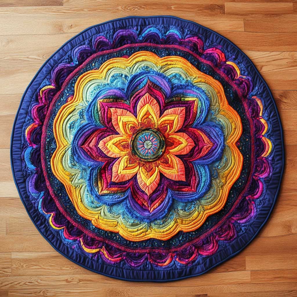 Bliss Mandala WN2504007CL Quilted Round Mat