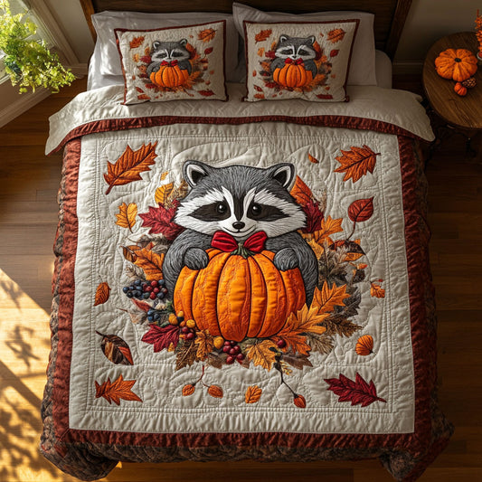 Cozy Autumn Raccoon WY2608027CL Duvet Cover Set