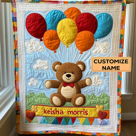 Sky Bear CP1807036CL Personalized Baby Quilt
