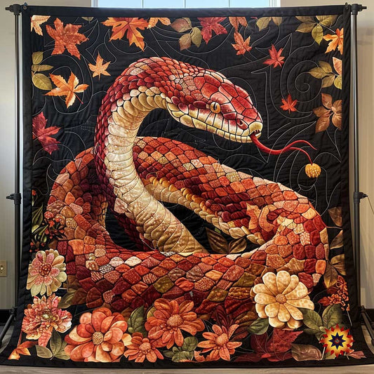 Python Snake Autumn Themed WP2510019CL Quilt