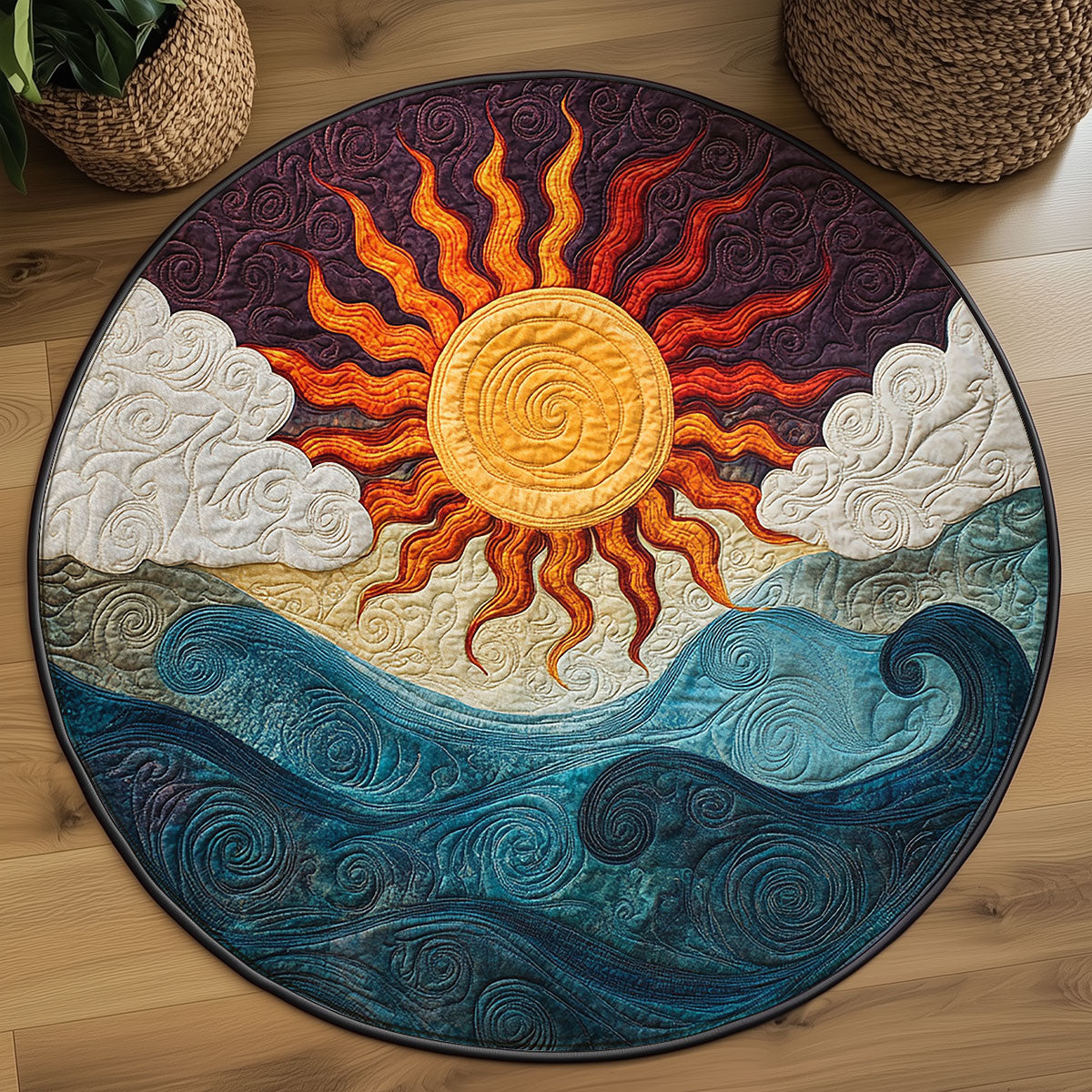 Majestic Sun WY2203083CL Quilted Round Mat