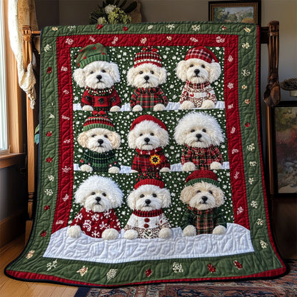 Poodle Frozen Christmas YR1510007CL Quilt