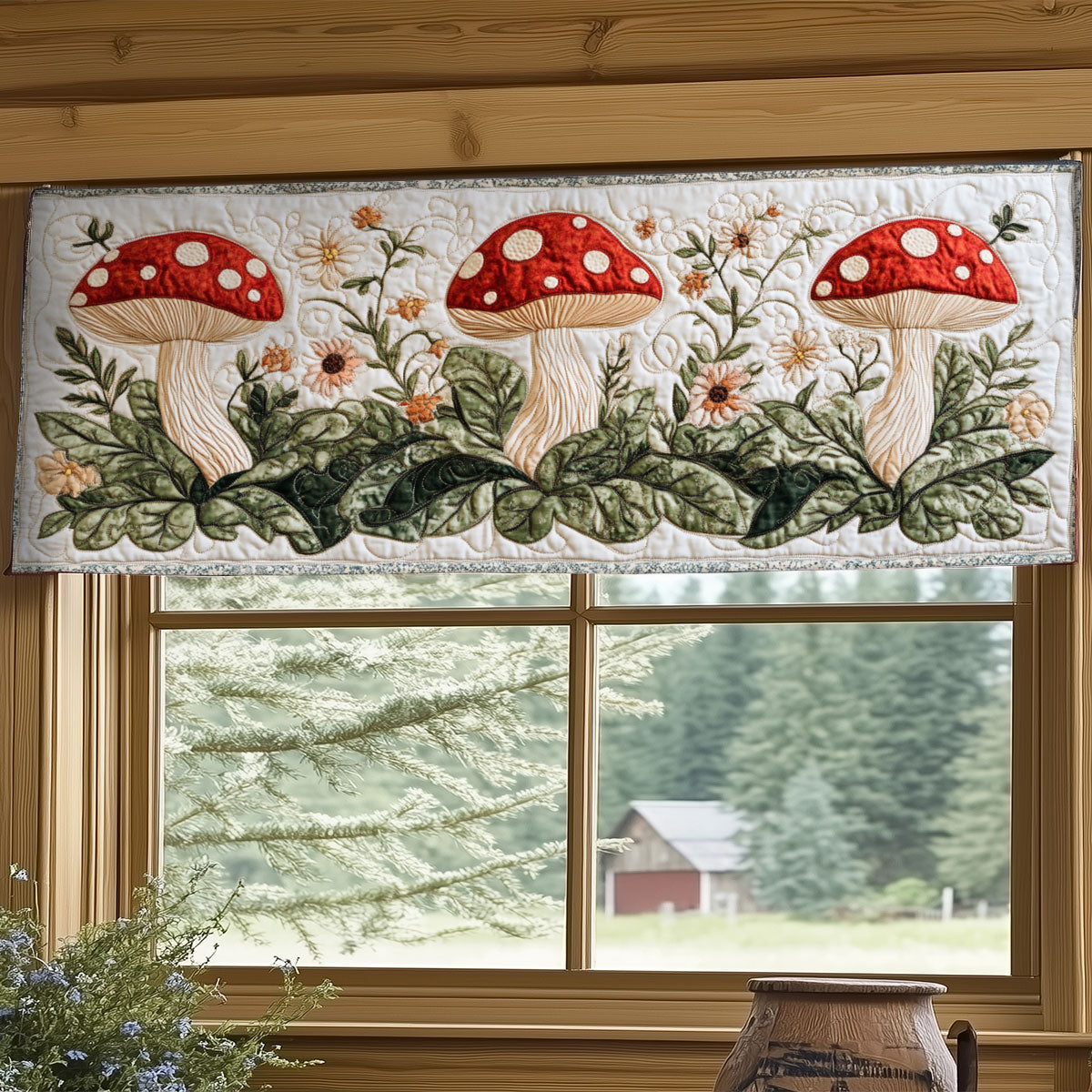 Spotted Fungi WY0605035CL Quilted Valance