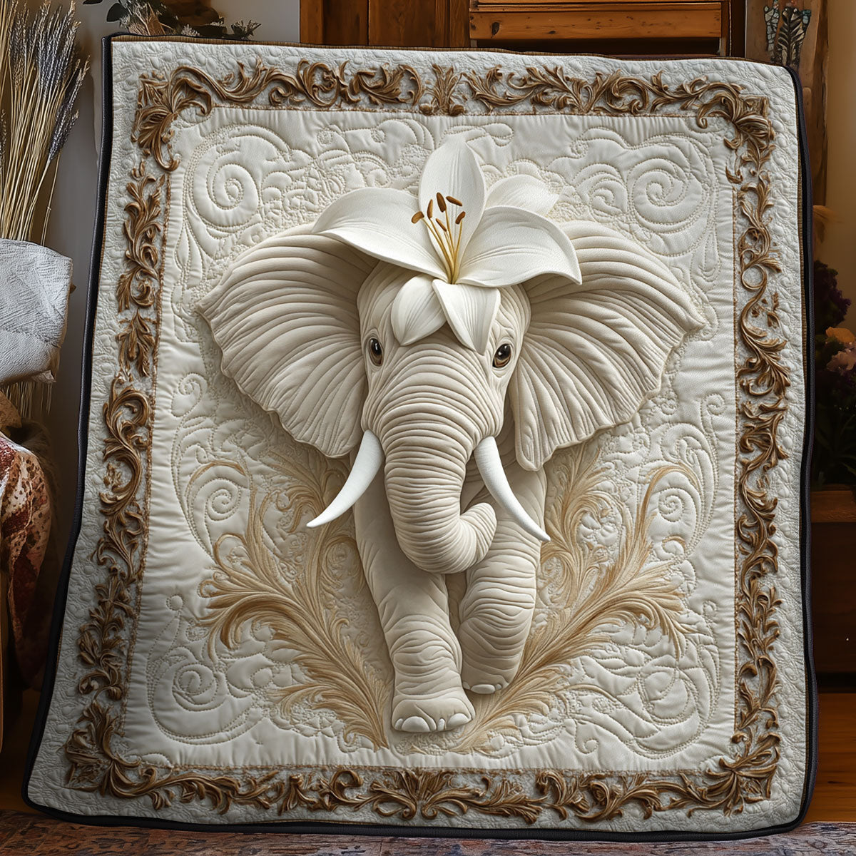 Elegant Elephant WX0406018CL Quilt