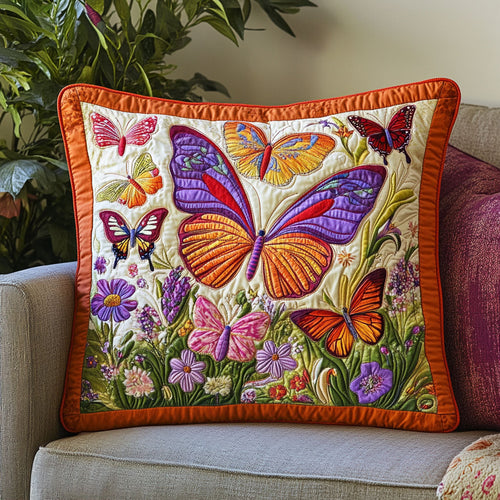 Colorful Butterfly CW1501055CL Quilt Pillow Case
