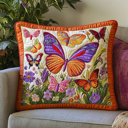 Colorful Butterfly CW1501055CL Quilt Pillow Case