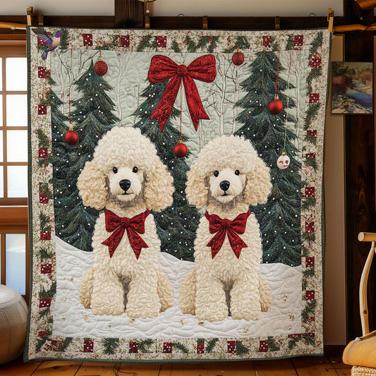 Poodle’s Winter Stroll WN1511044CL Quilt