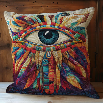 Colorful Feather Eye WY1102032CL Quilt Pillow Case