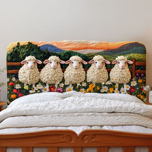 Little Sheep Meadow KL3112025CL Quilted Headboard Slipcover