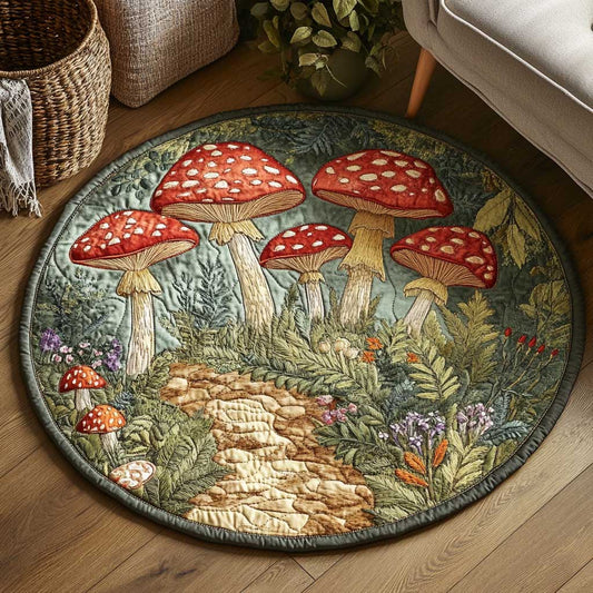 Dreamy Mushroom WN1803071CL Quilted Round Mat