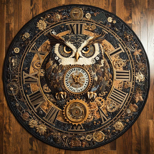 Engineer Owl WN0905057CL Quilted Round Mat
