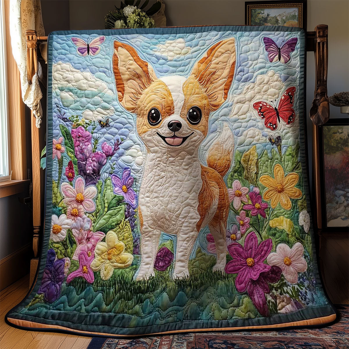 Springtime Chihuahua WN2403104CL Quilt