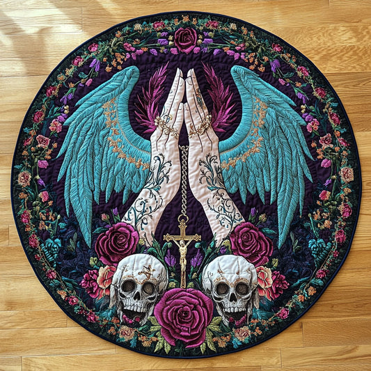 Divine Skulls WN2708023CL Quilted Round Mat