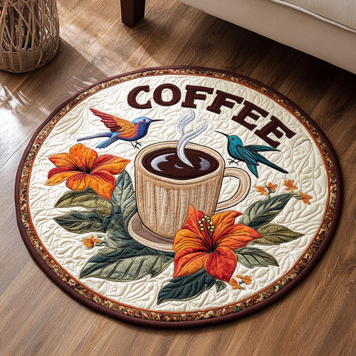 Coffee Bird WX1206009CL Quilted Round Mat